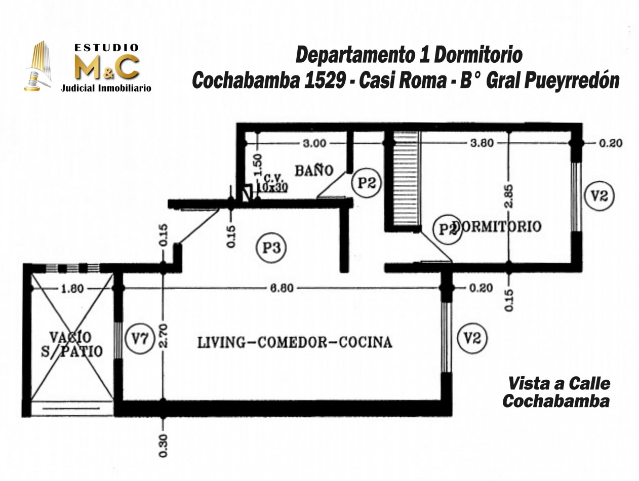 Departamento 1 Dormitorio - Cochabamba y Roma