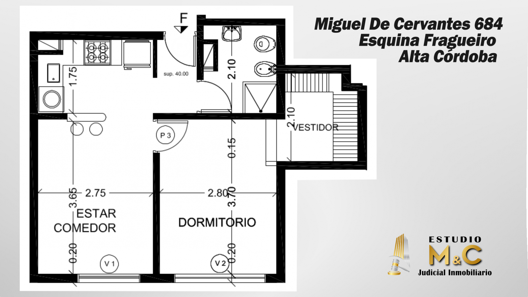 Departamento 1 Dorm Cervantes y Fragueiro - Alta Cordoba